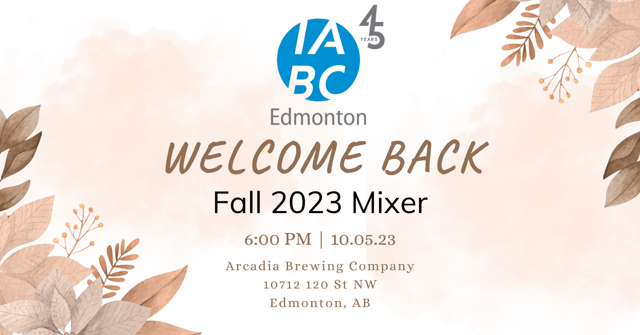 Welcome Back Fall Mixer