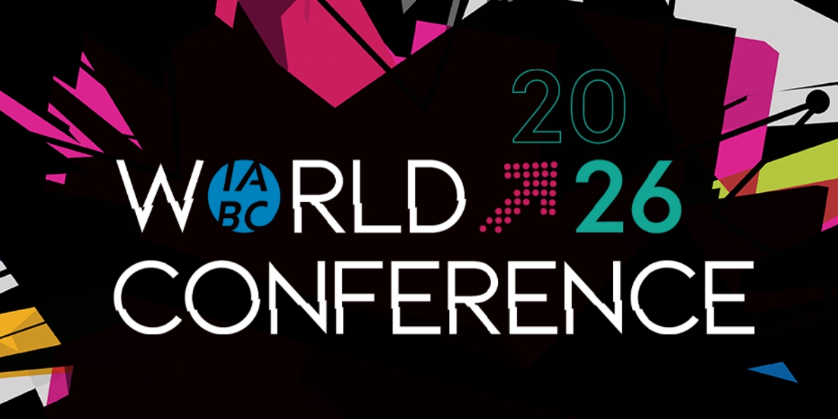 IABC 2026 World Conference with a graffiti style background.